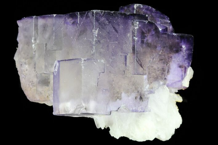 Lustrous Purple Cubic Fluorite Crystals - Morocco #80344